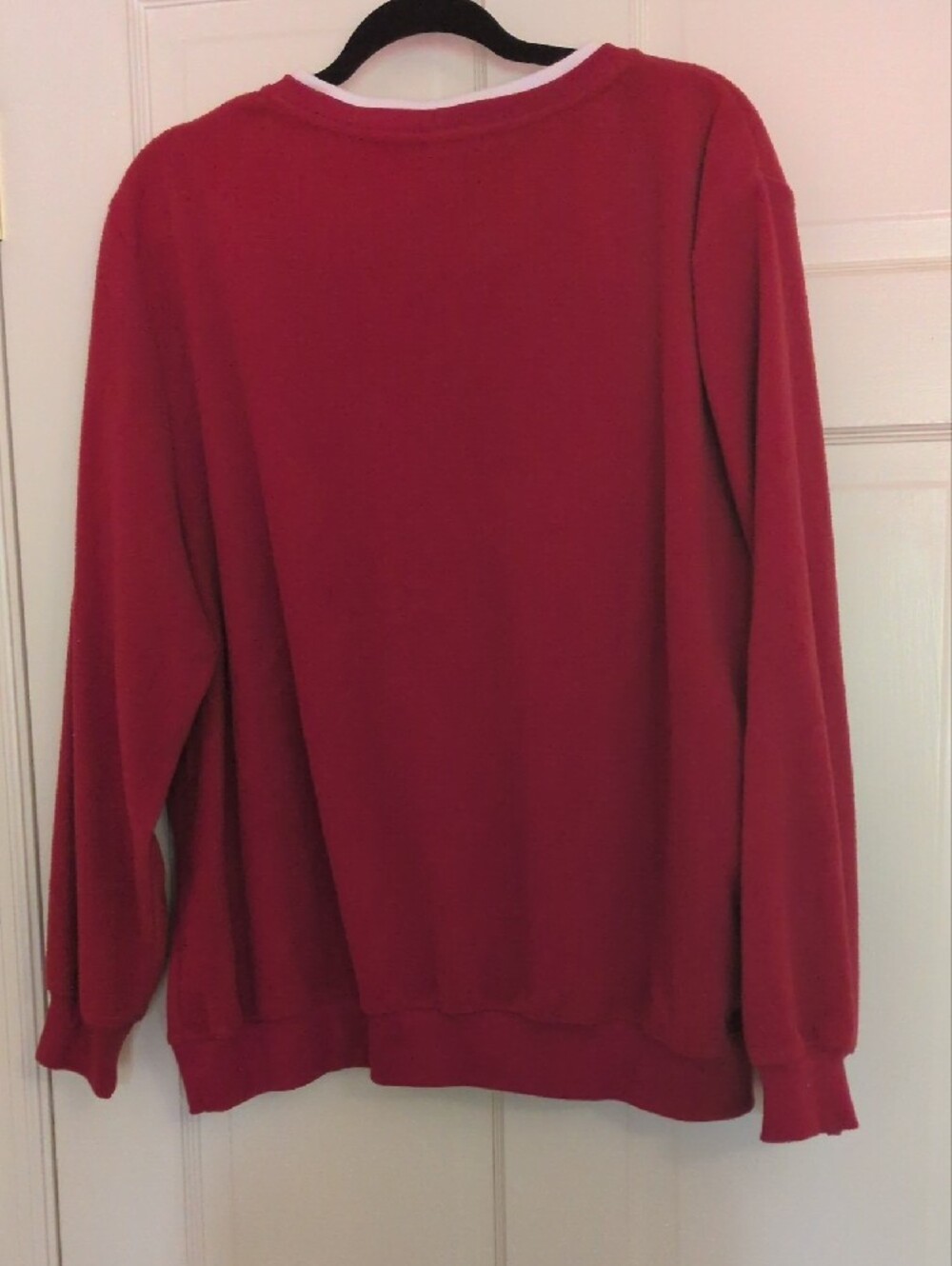 Alfred Dunner Red Sweatshirt with White Trim - Picture 4 of 4